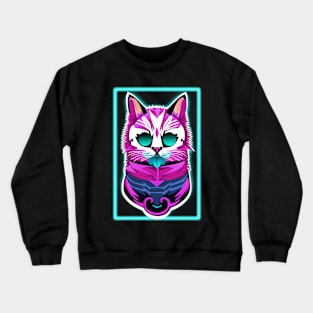 The neon of cat Crewneck Sweatshirt